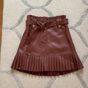 Zara size extra small faux leather mini skirt